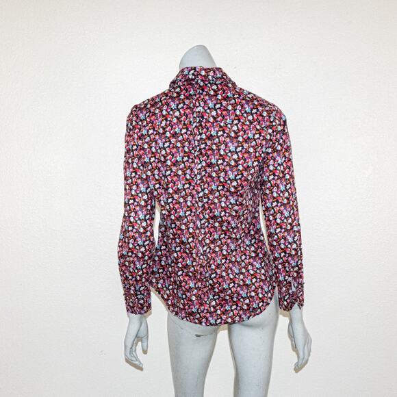 J.Crew Liberty Art Fabric Sarah Tie Neck Button up Shirt size 6 - Picture 4 of 9